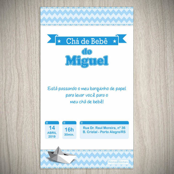 Convite Cha de Bebe Virtual