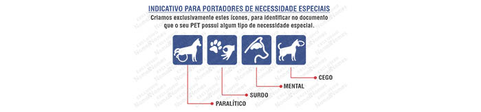 carteira de identificação animal explicativo deficiente