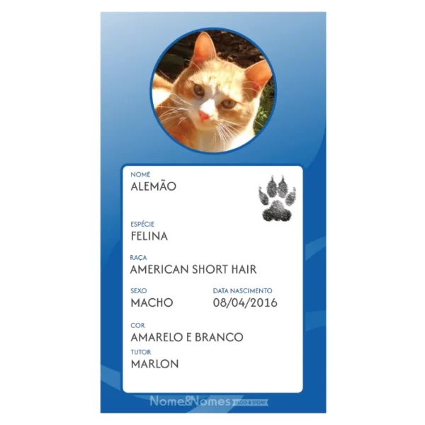 Carteia PET (Identificação) - Digital - Lançamento